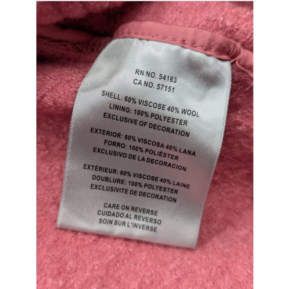 Levis Cropped Western Shacket Womens S Wool Blend Country Cowgirl Tweed Pink - Picture 9 of 10